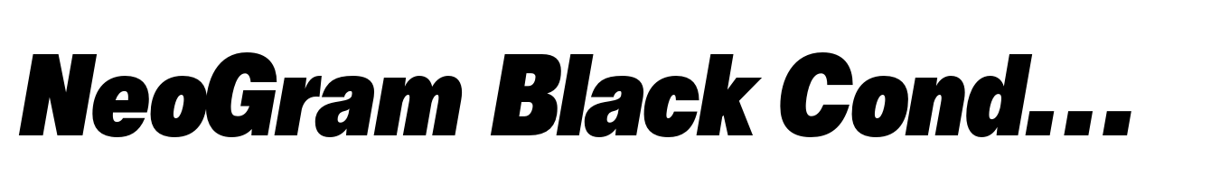 NeoGram Black Condensed Italic